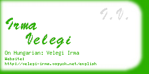 irma velegi business card